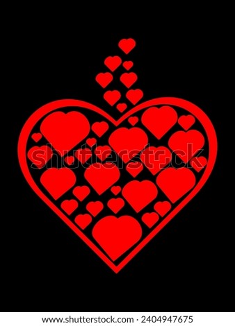 a beautiful love bundle with black background, red love design in night mood, red love design with black background,