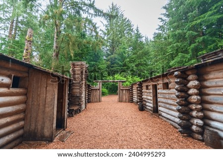 Fort Clatsop at Lewis and Clark National and State Historical Parks, Oregon Royalty-Free Stock Photo #2404995293