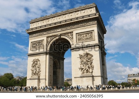 View of Arc de Triomphe in Paris Royalty-Free Stock Photo #2405056395