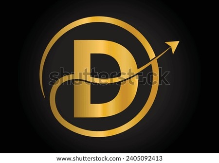 Finance Logo With D Letter Concept. Creative abstract Marketing And Financial Business Logo Design.