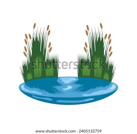wetland vegetation illustration design isolated