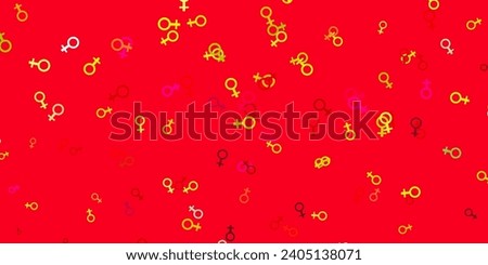 Light Multicolor vector template with businesswoman signs. Colorful illustration with gradient feminism shapes. Design for International Women’s Day.