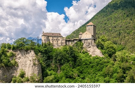 Tyrol Castle in South Tyrol. The Castle is home to the South Tyrolean Museum of Culture. Trentino Alto Adige,northern Italy Royalty-Free Stock Photo #2405155597