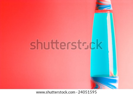 lava lamp isolated used in a composition