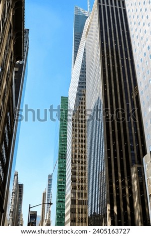 Tall Buildings and Skycrapers in Manhattan New York