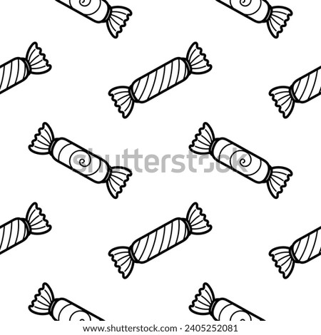 candy seamless pattern on white background