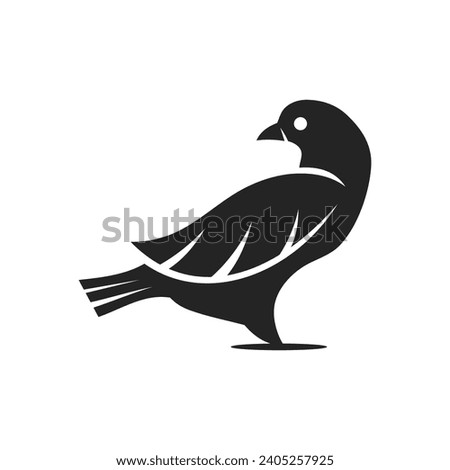 Pigeon Logo template Isolated. Brand Identity. Icon Abstract Vector graphic