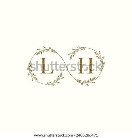LH wedding infinity in elegant monogram with high quality professional design that will print well
