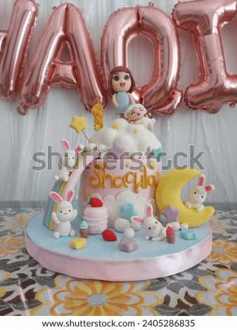 Birthday Cake with doll decoration