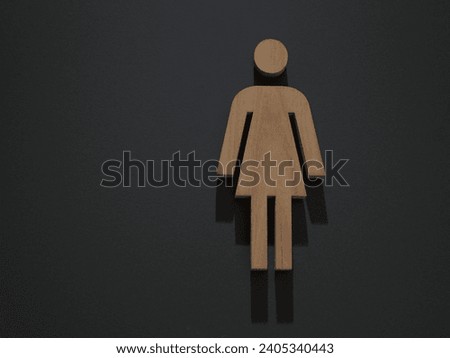a signage for toilet in a selective focus 