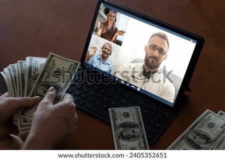 online chat on laptop. Make money on the Internet
