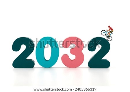 Miniaturized photography cycling across 2032 New Year's Day
