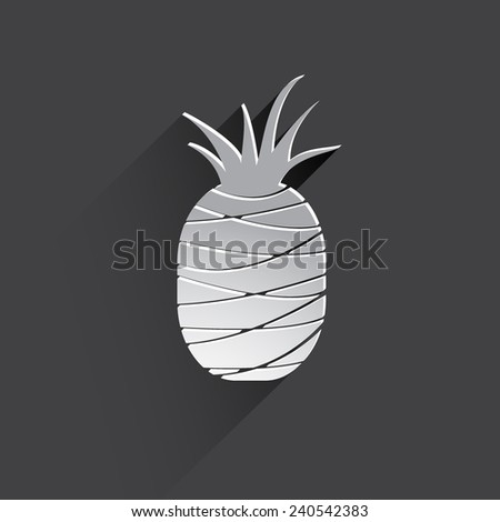 pineapple web flat icon illustration.
