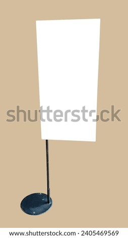 Blank signboard with space for your text on a beige background