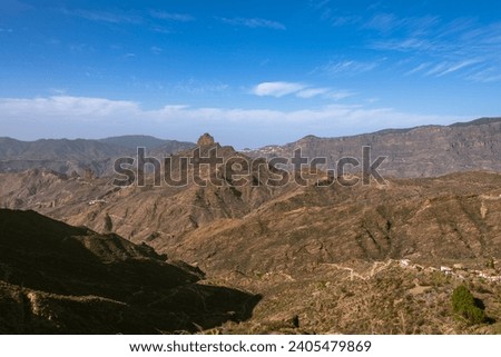 Roque Bentayga Close To Tejeda On Gran Canaria Was An Sacred Mountain For The Guanche People Royalty-Free Stock Photo #2405479869