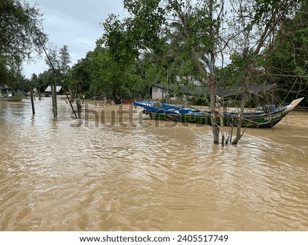 A picture of flood in Malaysia.