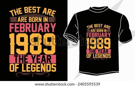 the best are born in February t shirt design