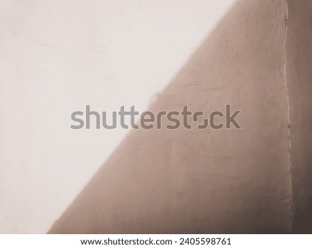 Overlay effect for photo, mock-ups, posters, stationary, wall art, design presentation. Abstract shadow silhouette on white wall. Minimal abstract background for product presentation. Sepia tone image
