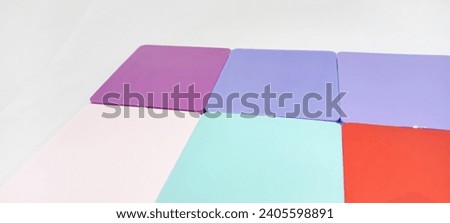 Color chips isolated on a white background are suitable for industrial plastic company profile catalog product design