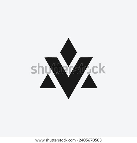Unique modern letters monogram vector illustration template simple logo icon Royalty-Free Stock Photo #2405670583