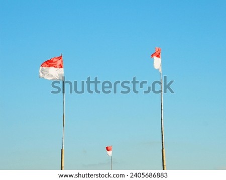 The Indonesian flag flies in August and is usually installed by coastal residents near the beach so that it always flies because of the coastal breeze