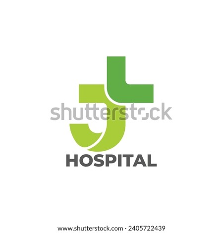 letter j plus medical simple logo vector  Royalty-Free Stock Photo #2405722439