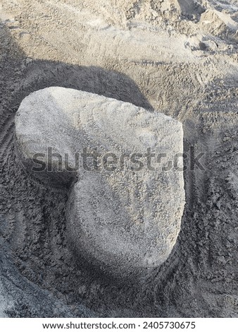 a picture of sand beach formed by love in gray