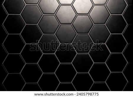 Abstract hexagonal dark geometric background. Close-up. The blank for the banner.