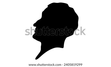 Antonio Canova black isolated silhouette