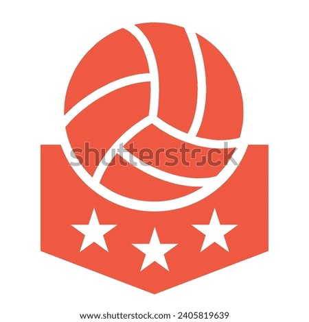 Simple Football, Basketball, Volleyball Logo Flat Illustration
