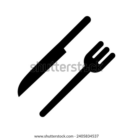 fork and knife icon cuisine dining