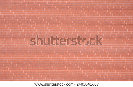 Prefabricated smart board wall background with orange brick pattern on surface