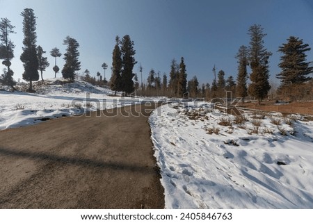 Road of yousmarg in winter season 
9 January 2018