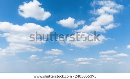 beautiful blue sky with cloudy in mornig light Royalty-Free Stock Photo #2405855395