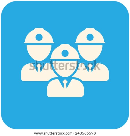 Teamwork icon, flat design