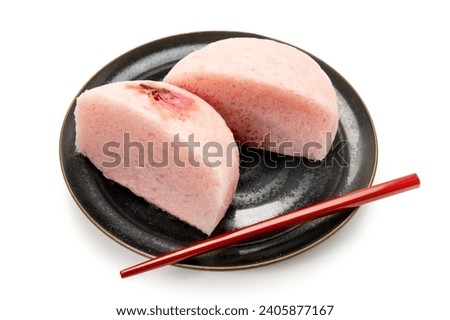 Japanese sweets Sakura steamed bread