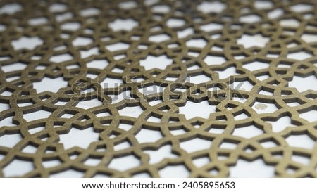 Abstract background.  Islamic seamless pattern. Repeating gold arabesque background.
