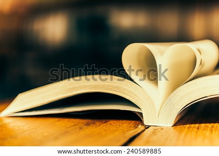 Heart book - vintage effect style pictures