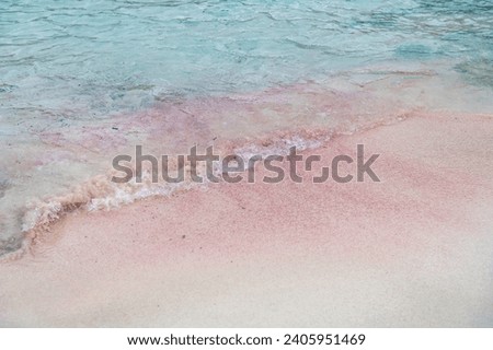 A picture of the famous pink sand on Balos Beach.