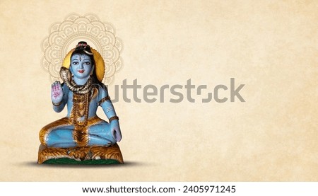 lord shiva Happy Maha Shivaratri greeting card lord shiva statue Royalty-Free Stock Photo #2405971245