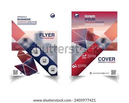 Annual report brochure flyer design vector template, presentation book cover templates, layout in A4 size. vector illustration