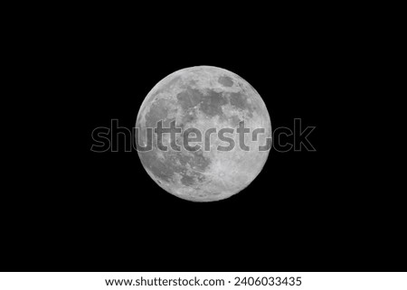 Full moon with a clear sky during December