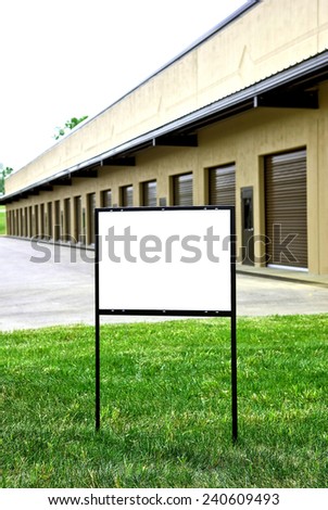 Vertical Shot Of Blank Commercial Real Estate Sign