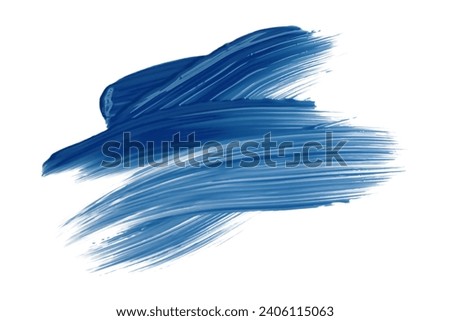 Blue brush isolated on white background. Watercolor Royalty-Free Stock Photo #2406115063