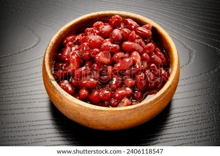 canned boiled red beans on the table