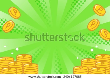 Point coin background material green Royalty-Free Stock Photo #2406127085