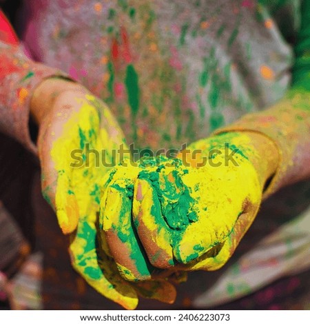 Capture the vibrant spirit of Holi with our colorful photo collection. Explore joyful celebrations and dynamic hues in this festive imagery. Royalty-Free Stock Photo #2406223073