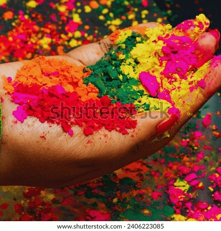 Capture the vibrant spirit of Holi with our colorful photo collection. Explore joyful celebrations and dynamic hues in this festive imagery. Royalty-Free Stock Photo #2406223085