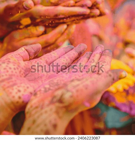 Capture the vibrant spirit of Holi with our colorful photo collection. Explore joyful celebrations and dynamic hues in this festive imagery. Royalty-Free Stock Photo #2406223087