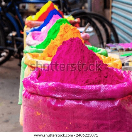 Capture the vibrant spirit of Holi with our colorful photo collection. Explore joyful celebrations and dynamic hues in this festive imagery. Royalty-Free Stock Photo #2406223091